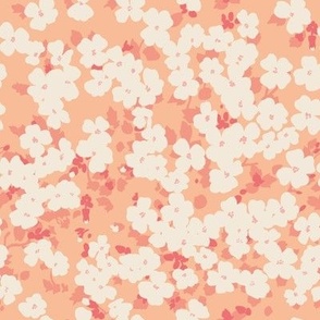 Summer small flowers, in peach color.