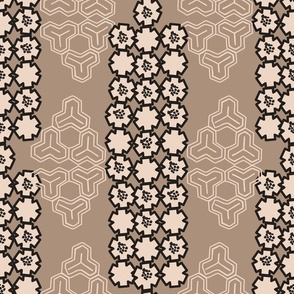 Medium - Black, Taupe, and Pinkish Beige, Taupe Background Neutral Abstract Geometric Shapes Chic Luxe Minimal Fashion Style