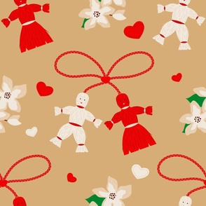 Seamless pattern with martenitsa 2