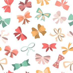 Colorful bows seamless pattern