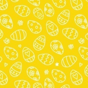 Yellow Easter Eggs Multidirectional Tossed