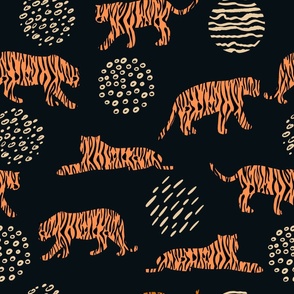 Tiger and abstract shape