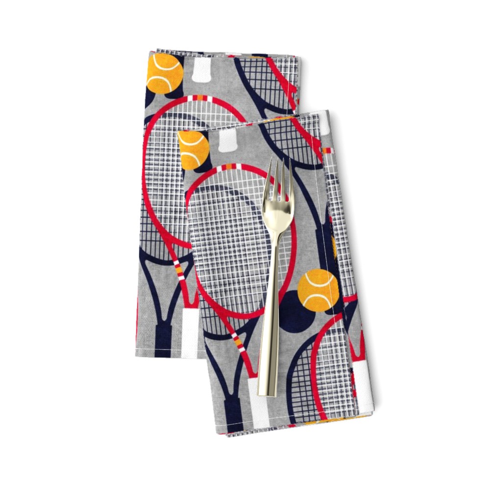 Rackets and Balls Vertical Tennis Print Large