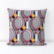 Rackets and Balls Vertical Tennis Print Large