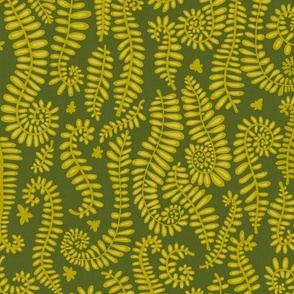 Yellow Green Ferns