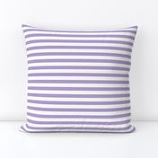 Purple and white Pastel Stripes Small half inch horizontal lines / pale light lilac lavender for baby girl nursery