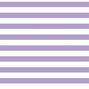 Purple and white Pastel Stripes Small half inch horizontal lines / pale light lilac lavender for baby girl nursery