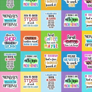 4x4 Square Sticker Patchwork Work Sarcasm for Stickers Iron Ons Small Craft Projects
