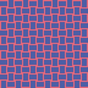 blue red geometric woven blocks squares color 