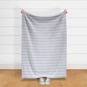 Pink Green Purple and white Pastel Stripes Small half inch horizontal lines / Striped pale light colors for baby girl or boy nursery