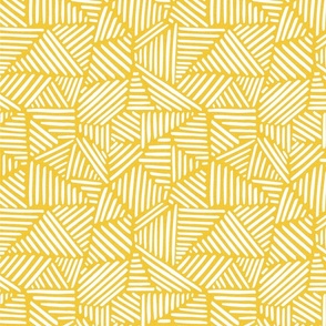 Yellow and white geometric lines triangles 