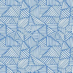 Cornflower blue geometric lines 