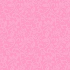 Smaller Floral Damask Scroll Two Tone Aurora Soft Pink
