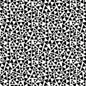 Black and White Triangles - Tossed Shapes