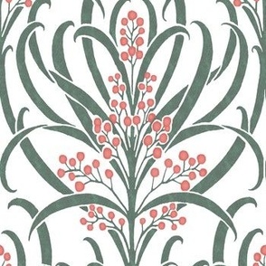  1896 Vintage "The Callum" by C.F.A. Voysey - with Pink Berries