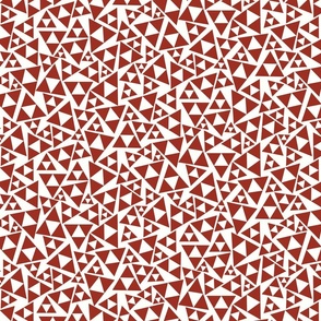 Red and White Triangles - Tossed Shapes