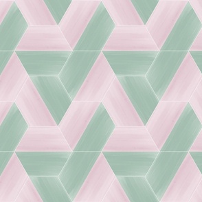 Playful Hexagon Glazed Tiles Pastel