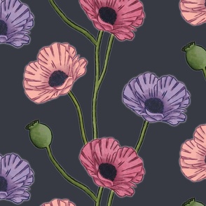 Painted Poppies (Bright_ not textured)
