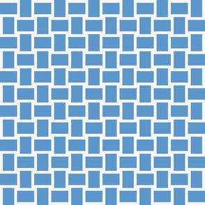 geometric woven blocks squares pink blue off-white