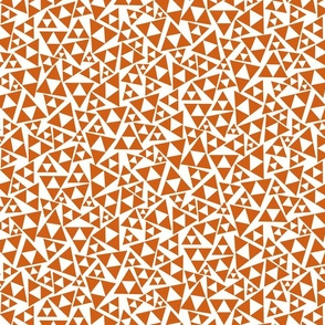 Orange and White Triangles - Tossed Shapes