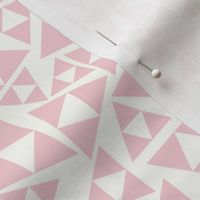 Pink and White Triangles - Tossed Shapes