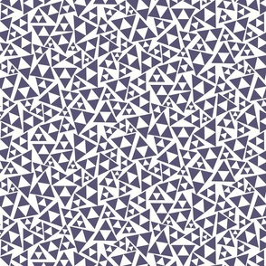 Purple and White Triangles - Tossed Shapes