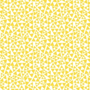 Yellow and White Triangles - Tossed Shapes