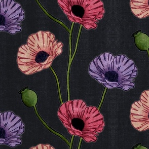 Painted Poppies (Vivid_ textured)