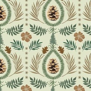 Pine Forest_ Green Brown