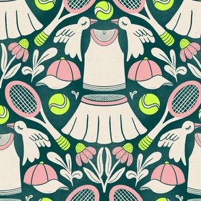 Tennis, flowers and birds - Court Sports