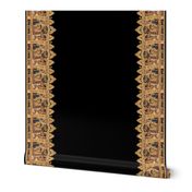 The Nativity Scene Double Border Print ~ Ebony