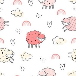 Cute Pink Sheep