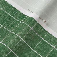 Hand Drawn Checks on Grass Green (xl scale) | Rustic fabric in moss green and white, linen texture checked fabric, windowpane fabric, tartan, plaid, grid pattern, squares fabric, fern leaf green.