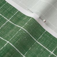 Hand Drawn Checks on Grass Green (xxl scale) | Rustic fabric in moss green and white, linen texture checked fabric, windowpane fabric, tartan, plaid, grid pattern, squares fabric, fern leaf green.
