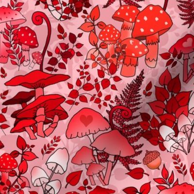 Valentine Mushroom Forest of Love (Pink) 