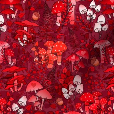 Valentine Mushroom Forest of Love (Red small scale) 