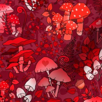 Valentine Mushroom Forest of Love (Red) 