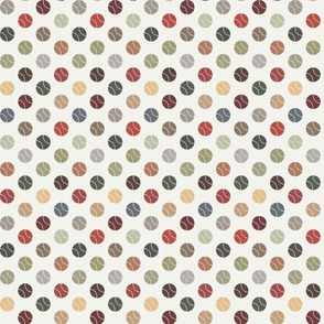 tennis ball earthy tones small - court sport - earthy tennis fabric and wallpaper