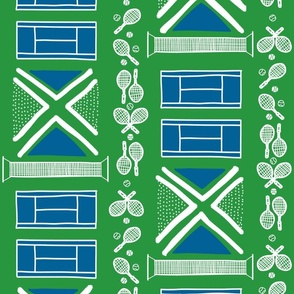 tennis abstracted and mud cloth-inspired