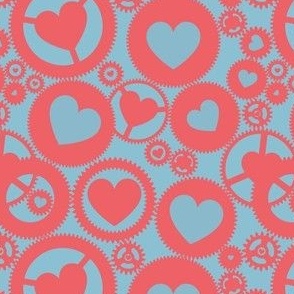 Gears with hearts | small