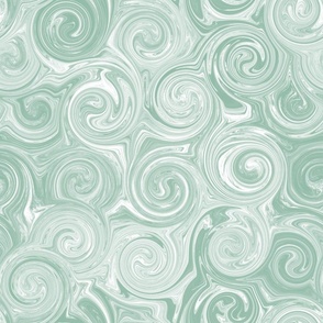 Baby Green Abstract Swirls Pattern