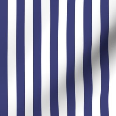 Royal Purple Blue Thick Stripes (Pressed Floral Collection)