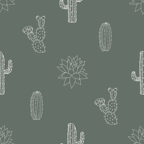 Cacti Line Art