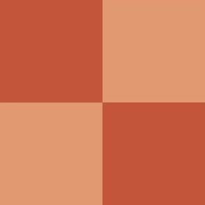 red ocher apricot checkerboard