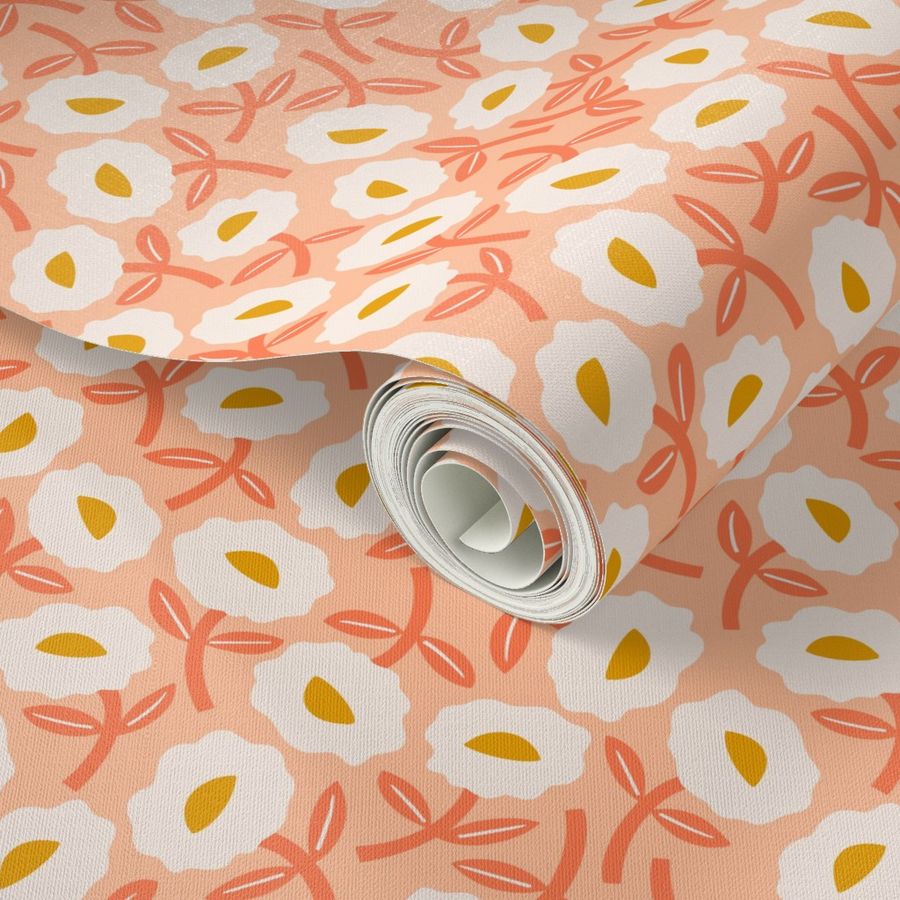 Floral Bliss Pattern - Peach