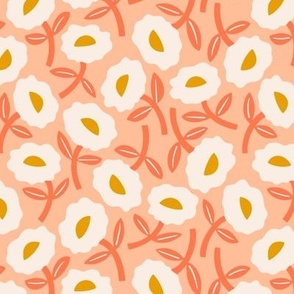 Floral Bliss Pattern - Peach