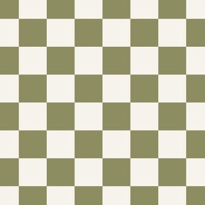 Olive Green Checkerboard - Classic Checker 