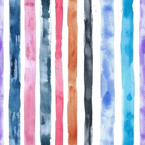 Colorful Watercolor Stripes 767