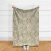 Art Nouveau Coastal Sand Rippled Beach in creamy brown and khaki