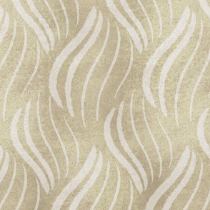 Art Nouveau Coastal Sand Rippled Beach in creamy brown and khaki